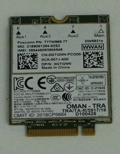 Networking-Ethernet-Network-Wireless-Cards--Dell--GTGNN-Open-Box